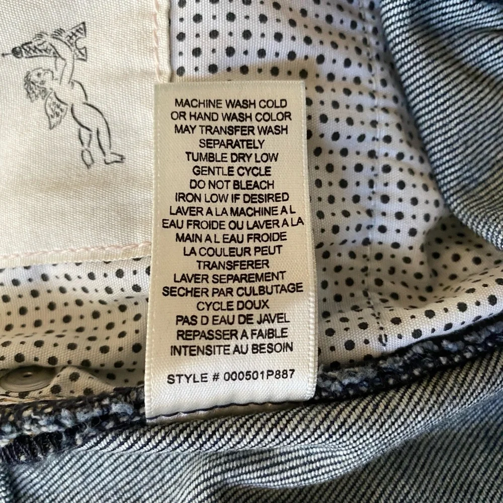 La Vie Rebecca Taylor High Rise Cropped Raw Hem Blue Jeans - Picture 8 of 8